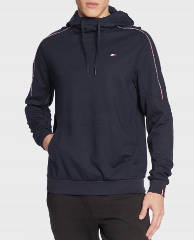 Tommy Hilfiger pánská mikina Piping MW0MW28950 Tmavě modrá z viskózy vel. L
