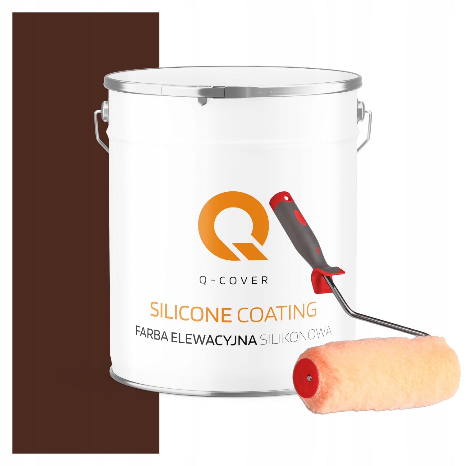 Vonkajšia fasádna farba na omietku 5L Mahagónová hnedá Uv valček