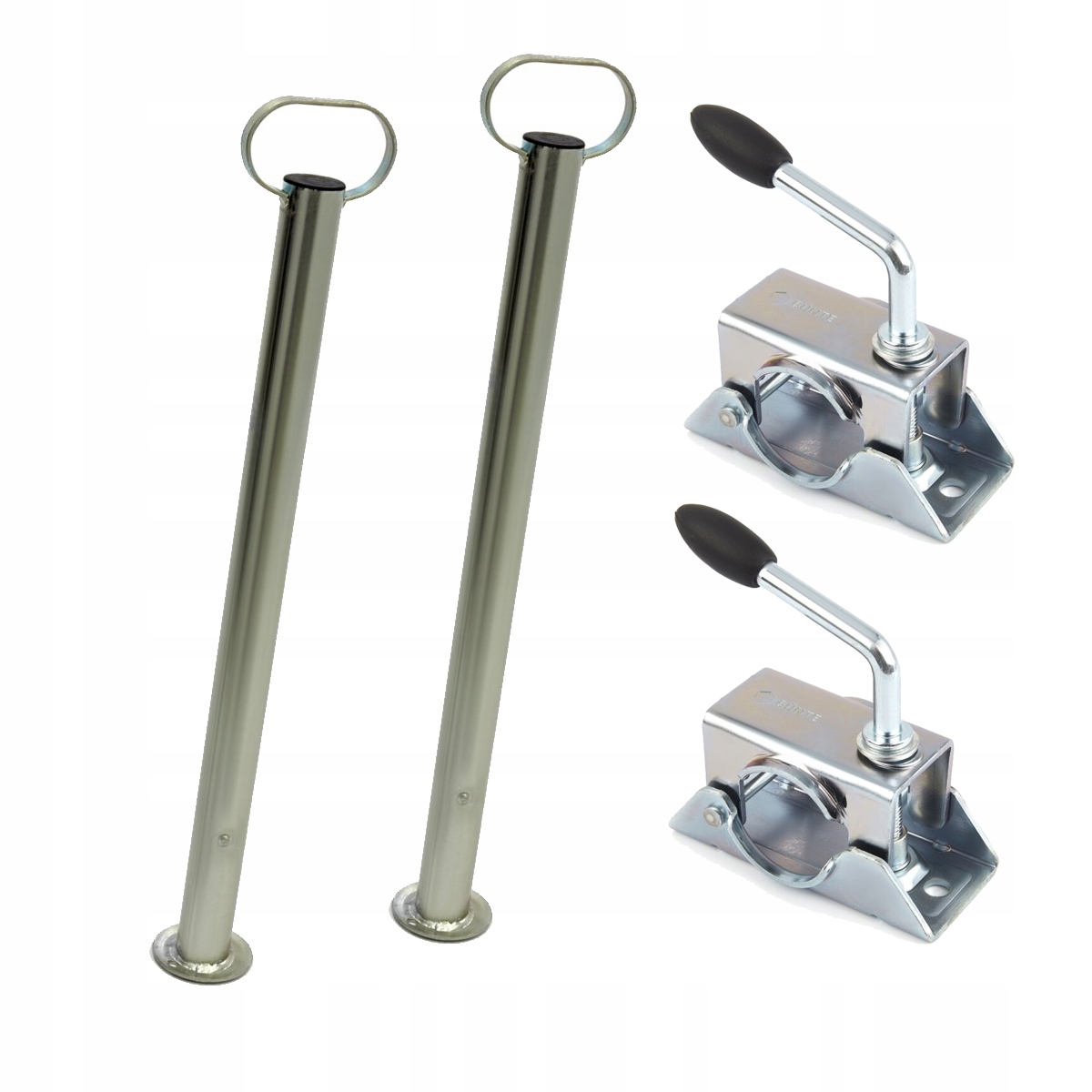 40113 - 2X фиксированная ножка прицепа 60 см с крышкой kpl