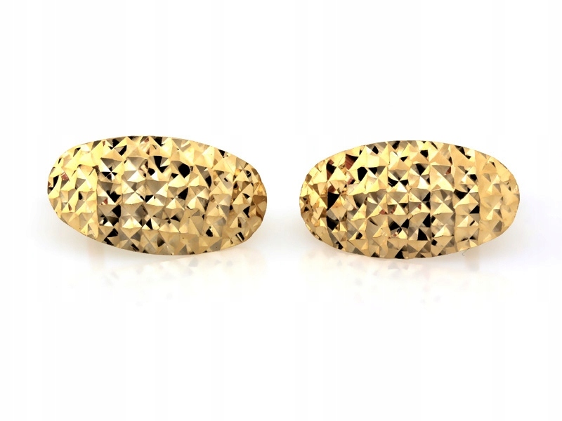 Náušnice zlaté 585 anglické plechy 1.71 g dárek pro ženu s módním vzorem