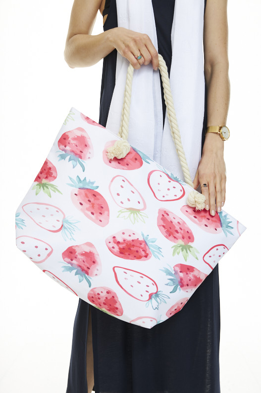 TORBA DUŻA PLAŻOWA SHOPPERKA KOSZ wakacyjny wzór Kolor wielokolorowy