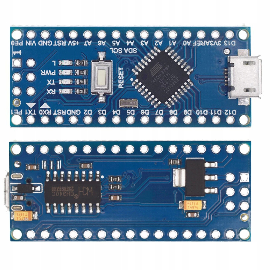 Płytka deweloperska ATmega328P microUSB, format NANO-compatible