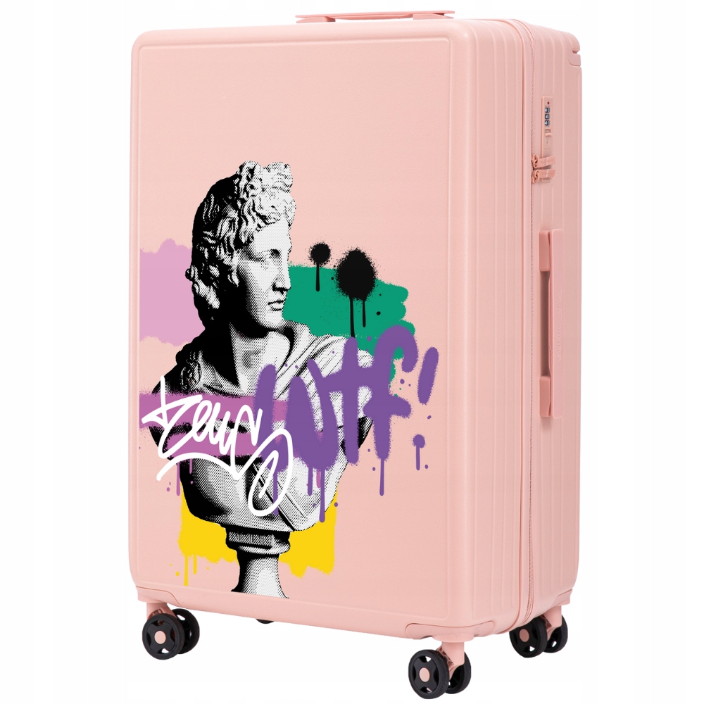 XXL cestovní kufr do letadla na 4 kolečkách z Abs, prostorný Wings