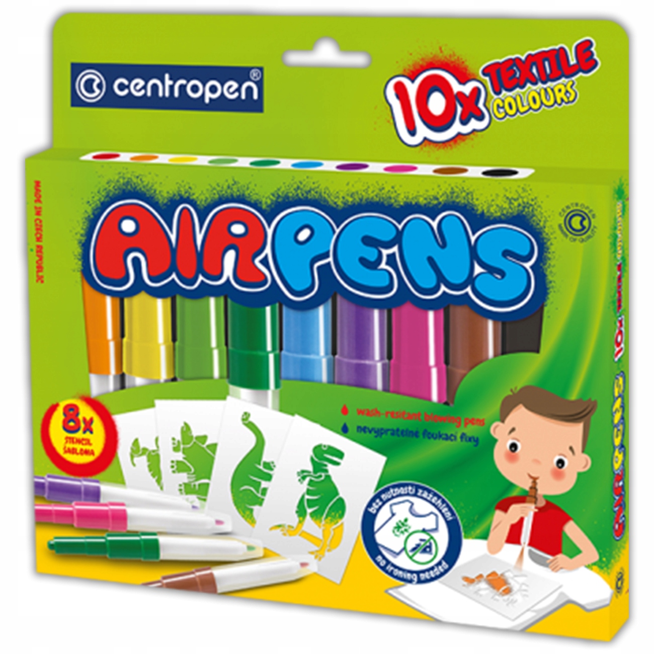 Centropen Airpens Textile 1539/10, 8 szablonów