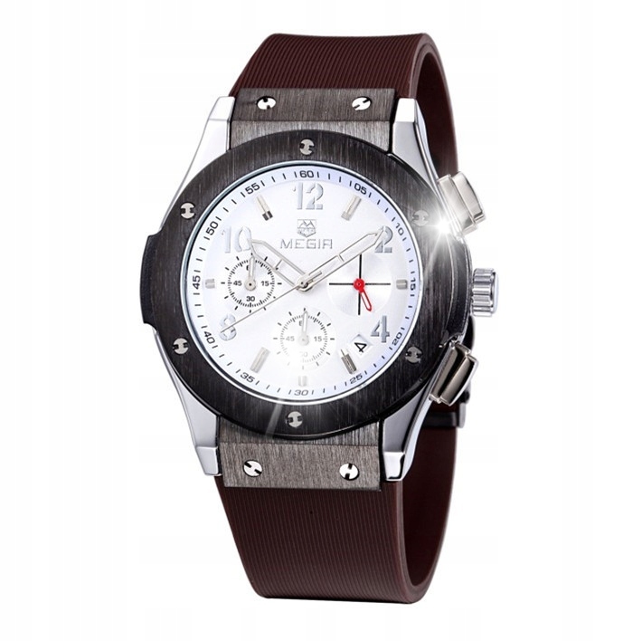 Pánské hodinky Megir pásek chronograf datumovka