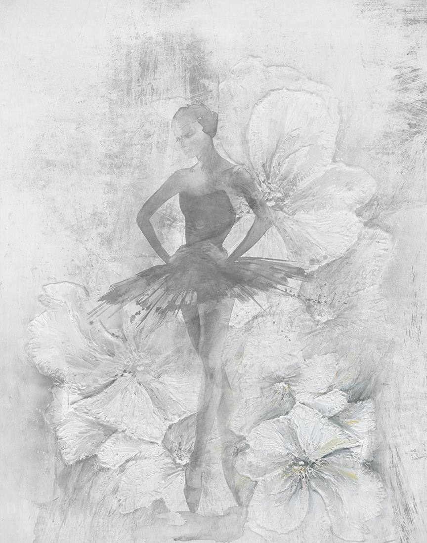 Fototapeta Baletka Obklopená Kvetmi 212 cm x 270 cm