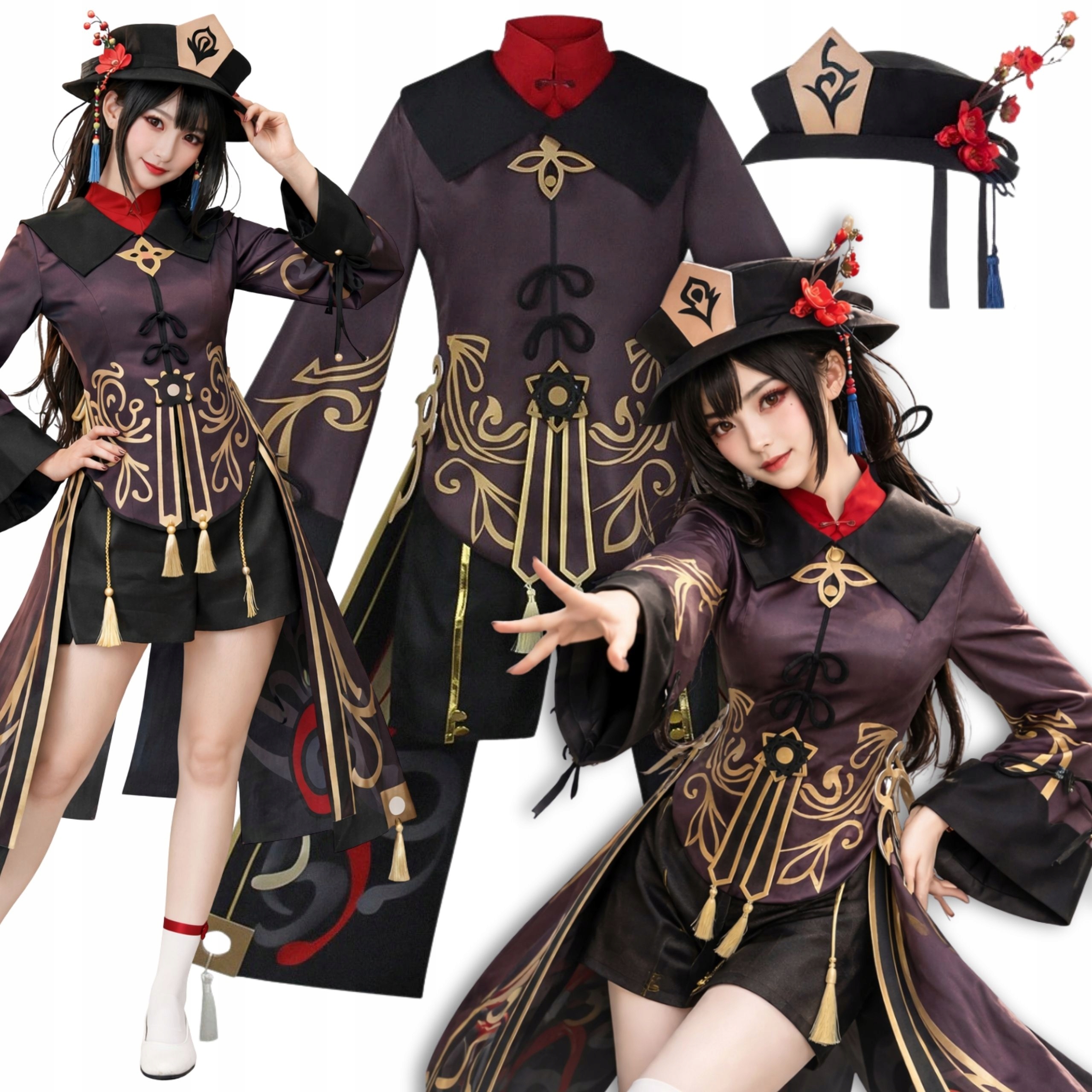Kostým Hu Tao Anime Cosplay Kostým Bojovnice Genshin Impact Xs 152 158 CM