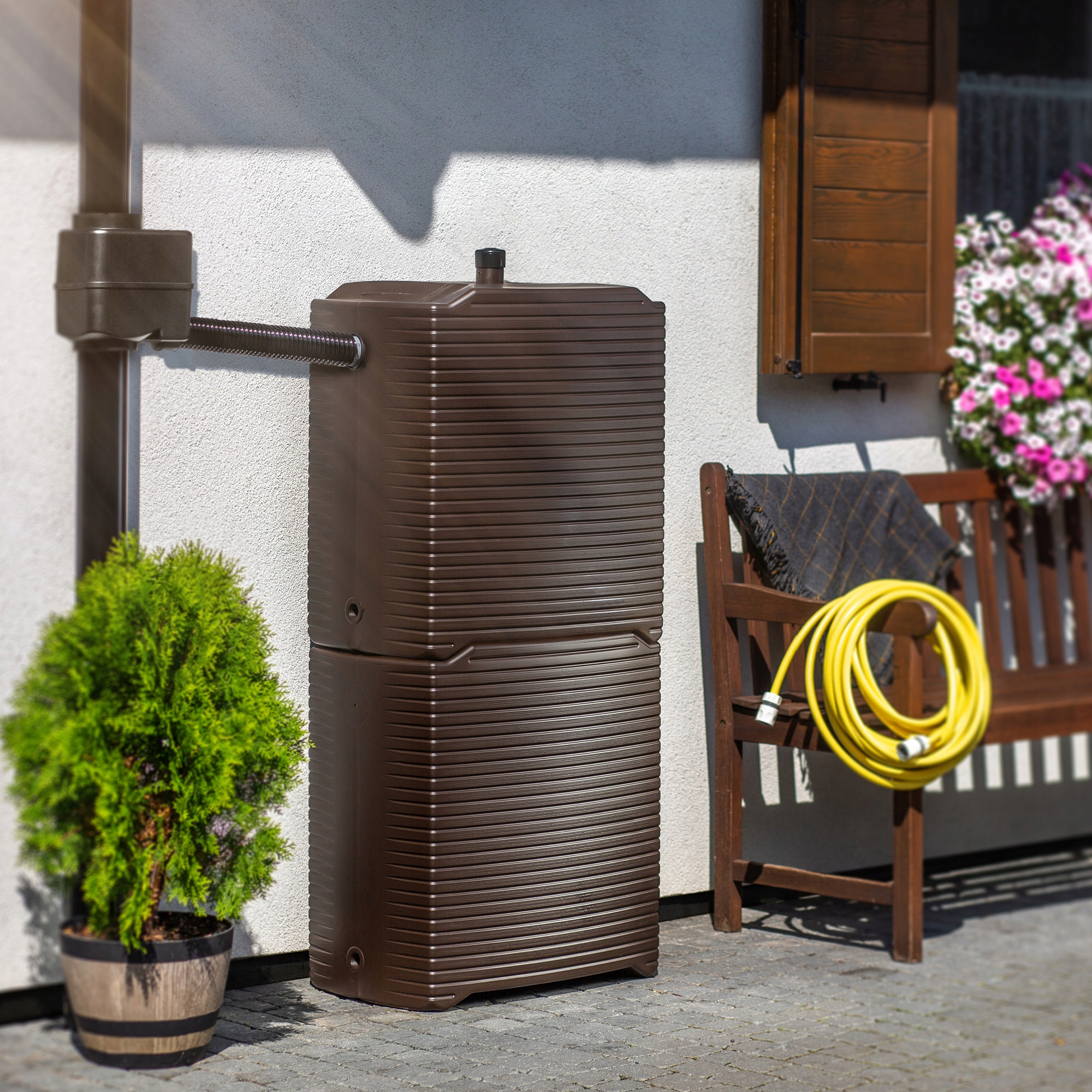 ZBIORNIK NA DESZCZÓWKĘ WODĘ 250L KOMPLETNY Stan opakowania oryginalne