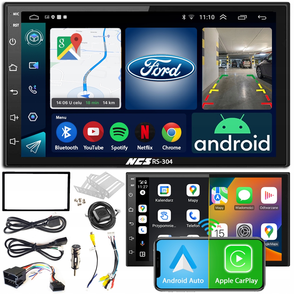 Rádio Navigace Ncs RS-304 Android Pro Ford Galaxy 2000-2005 2DIN Bluetooth