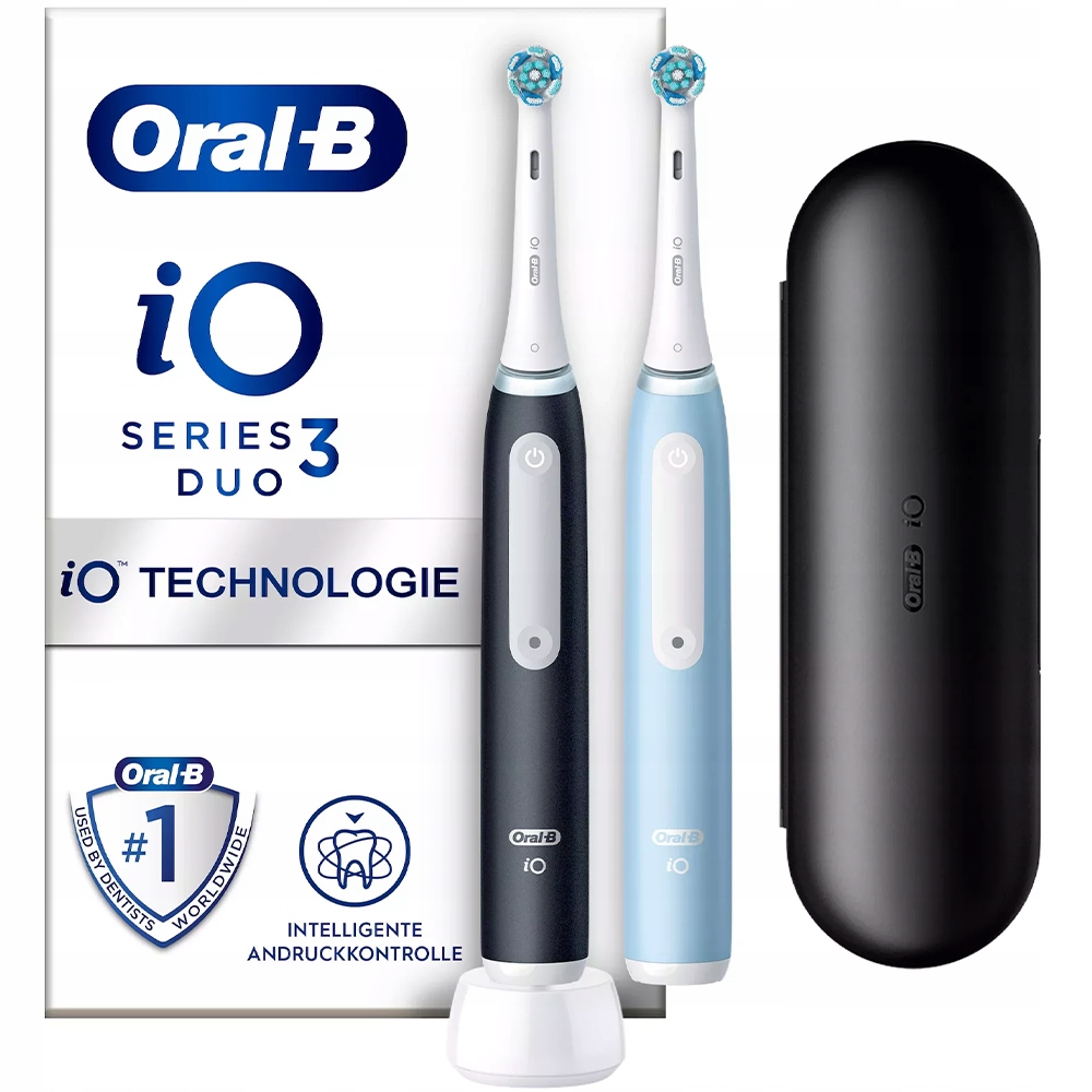 Szczoteczka Oral-B iO Series 3n Dwupak Matt Black Ice Blue