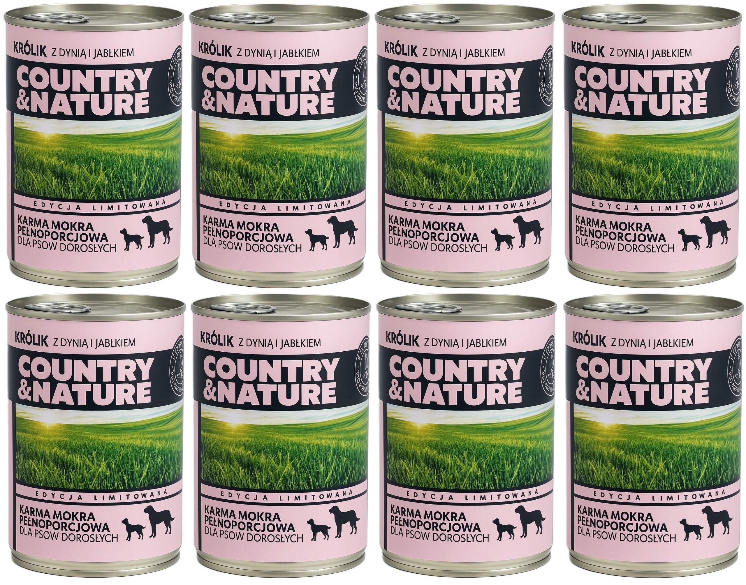 Country Nature Królik z dynią i jabłkiem 8x400 g Zestaw