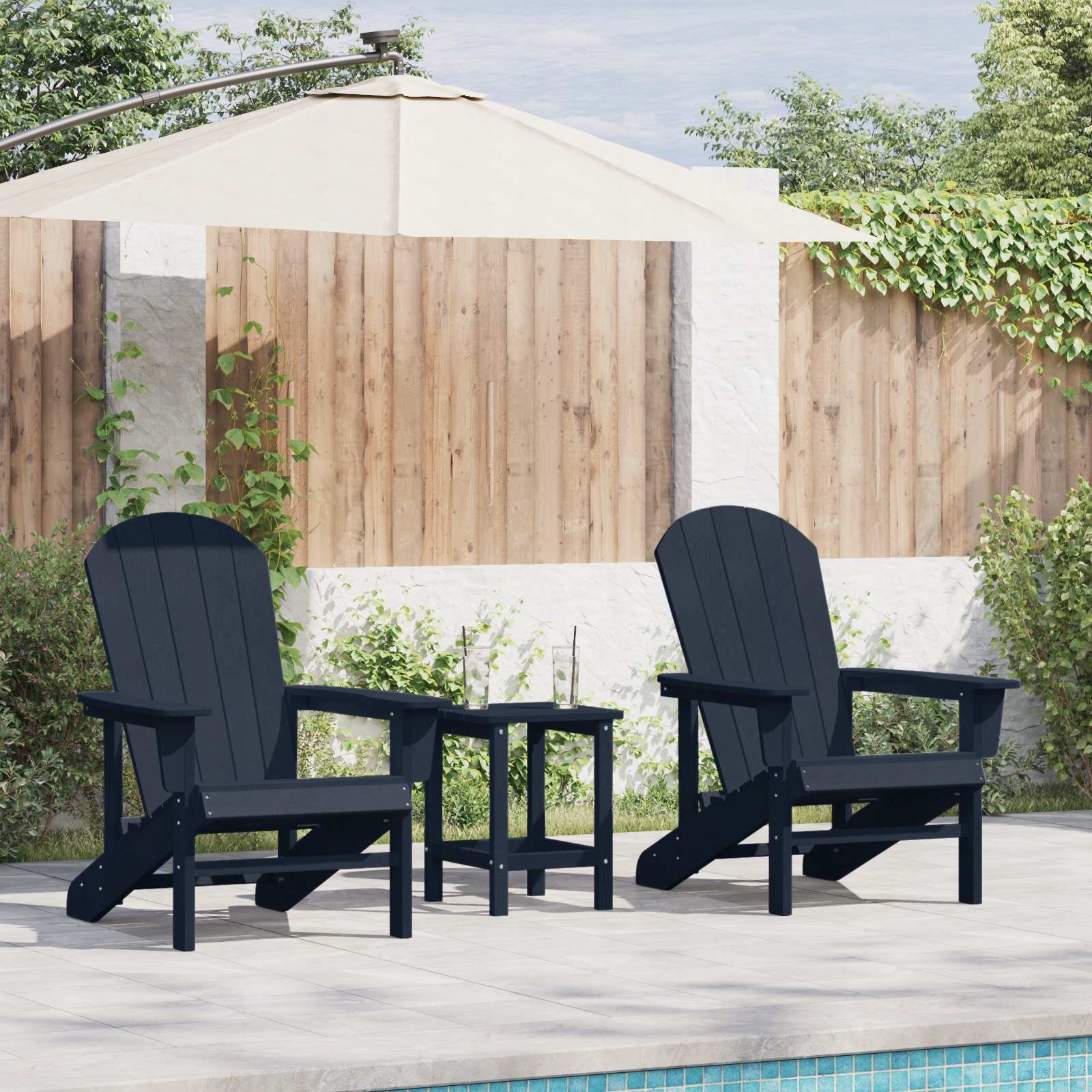 Adirondack židle 2 ks námořnická modrá 74x82x90 cm Hdpe Námořnická modrá 33