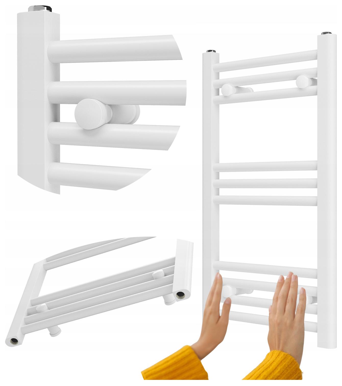 Kúpeľňový Ohrievač Biely Rebrík 40x70 cm Moderný Kalorifer Breno