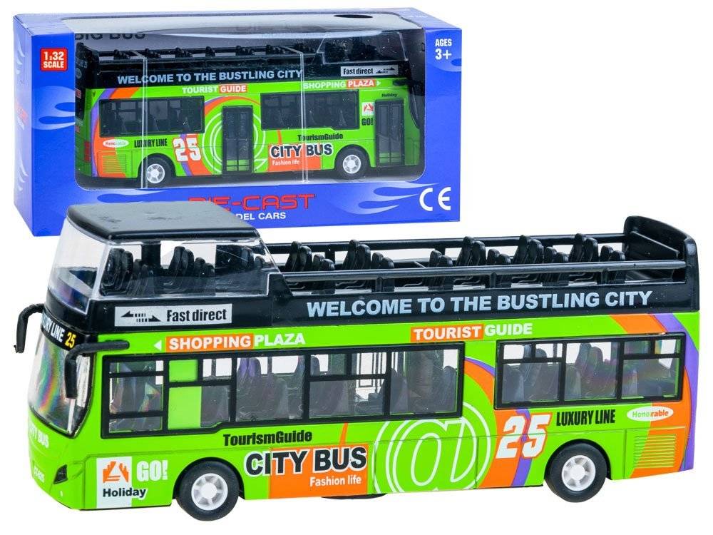 

Metalowy Autobus piętrus otwierane drzwi ZA2094 Zi