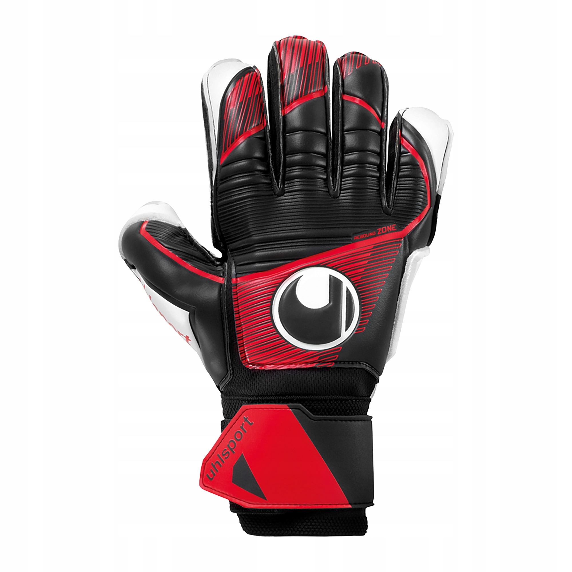 Rękawice bramkarskie uhlsport Powerline Soft Flex Frame czarny/czerwony 9