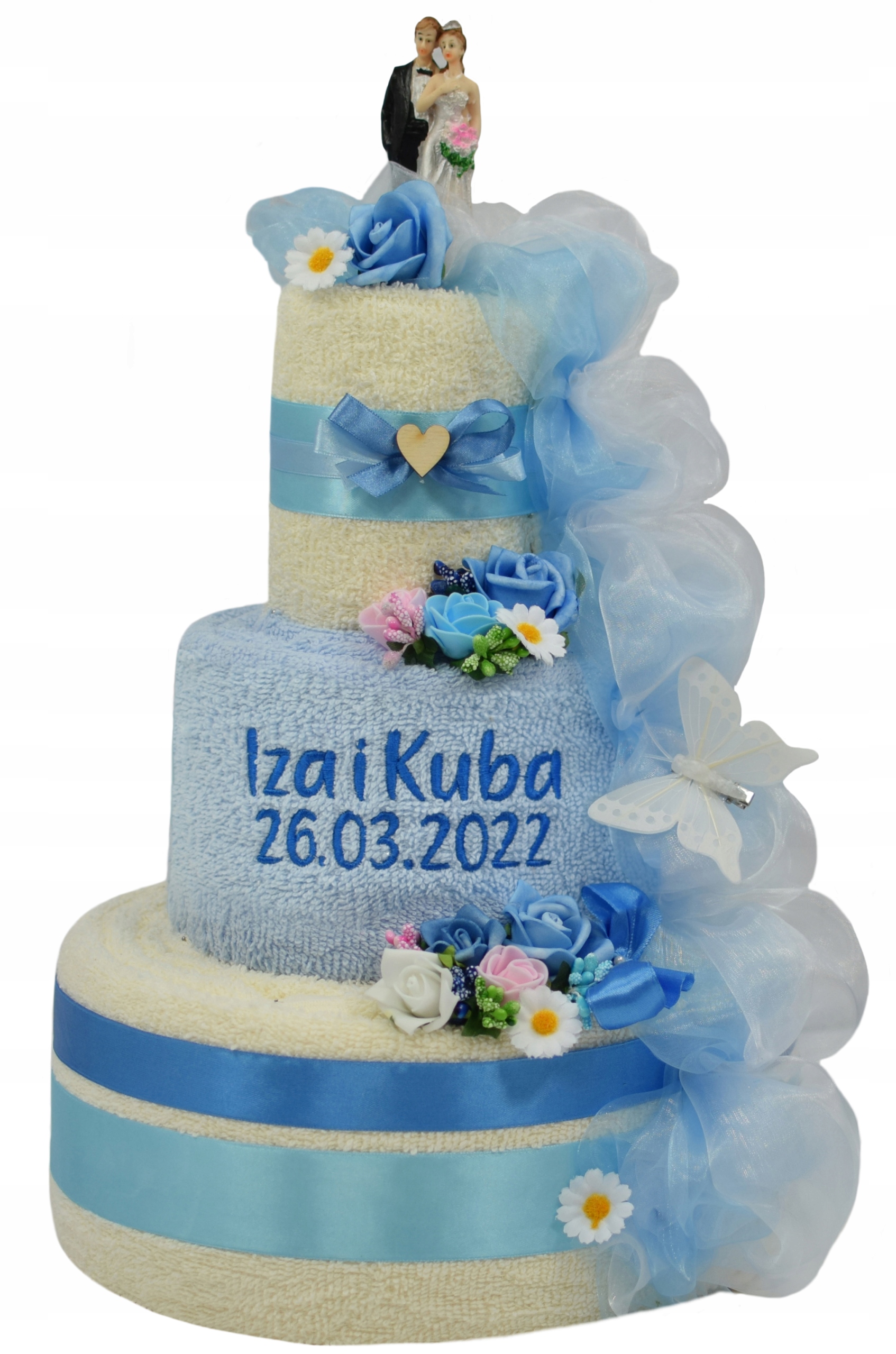 TORT ręczniki Rocznica Ślubu na Urodziny PREZENT