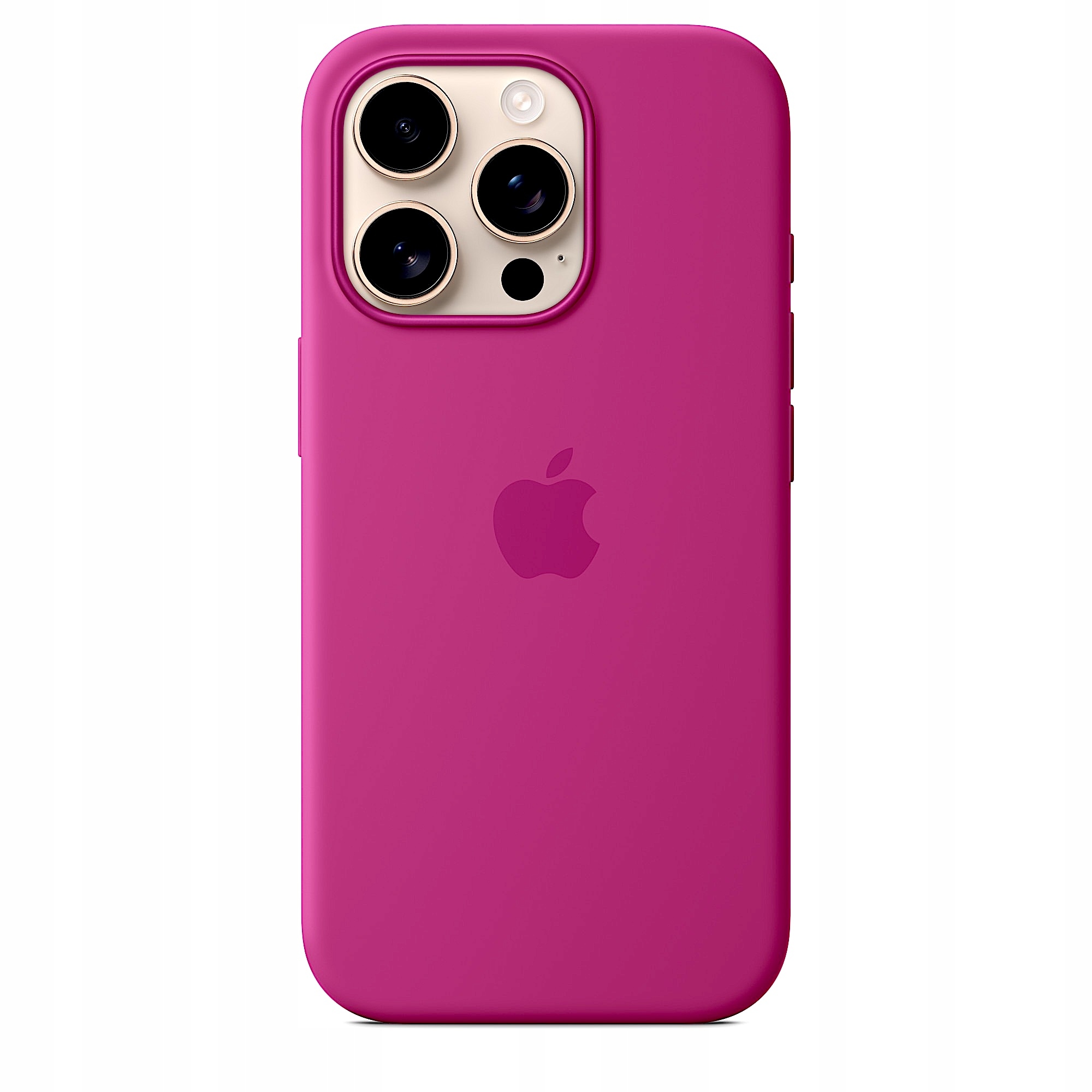 Silikonové pouzdro pro iPhone 16 Pro živě růžové Zadní Kryt Silicone Case Fuchsia