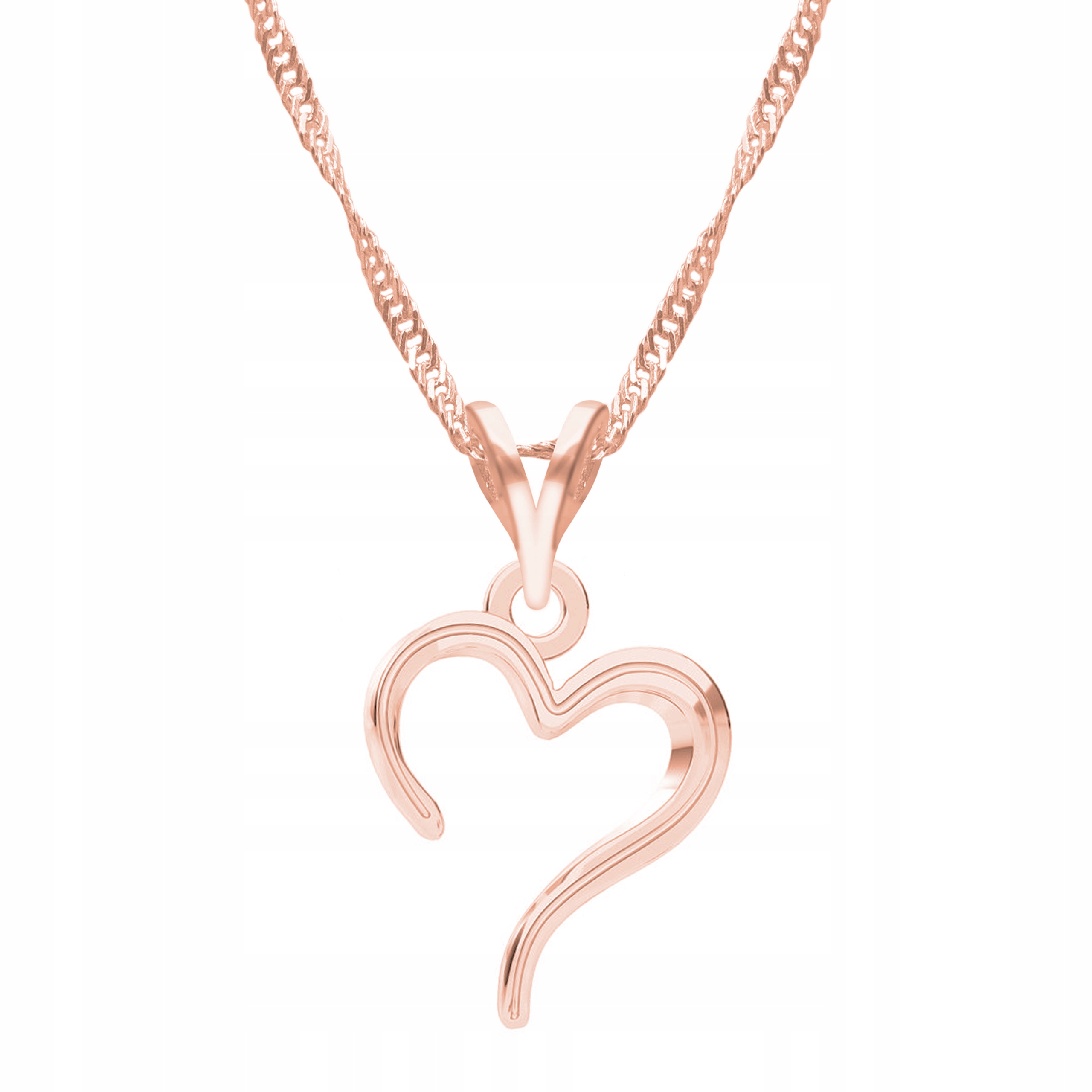 Řetízek zlatý náhrdelník 925 Srdce Srdíčko