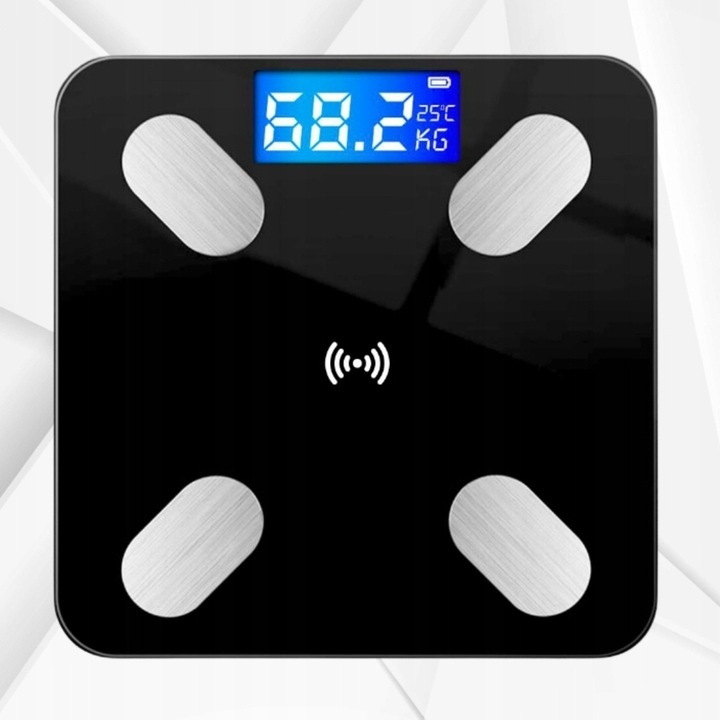 WAGA ŁAZIENKOWA BLUETOOTH SMART 17w1 180KG ANALITYCZNA INTELIGENTNA SZKLANA Kod producenta B2017