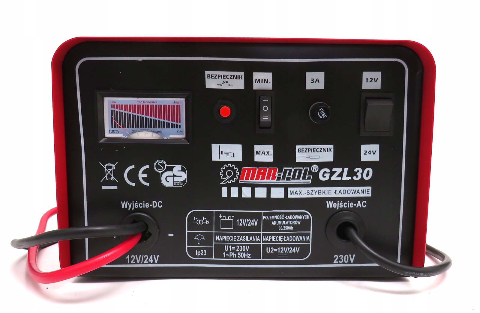 PROSTOWNIK 12/24V AKUMULATOROWY MARPOL GZL-30 30A 30-250Ah Fast Charge Kod producenta GZL-30