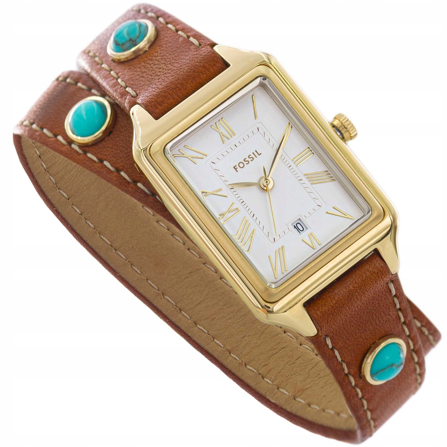 Dámské Hodinky Fossil ES5418 Raquel Hnědé Na Řemínku, Elegantní Datumovka