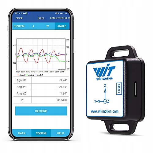 Akcelerometr Bluetooth inklinometr BWT901CL MPU9250 gyroskop úhloměr