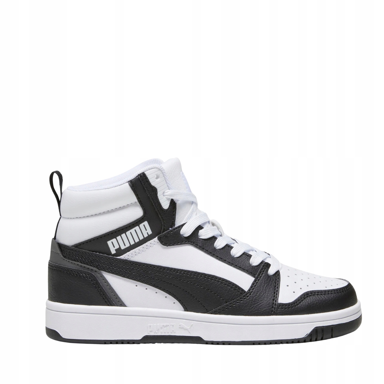 Dětské boty Puma Rebound V6 Mid bílo-černé 393831 01 Velikost Bot 37