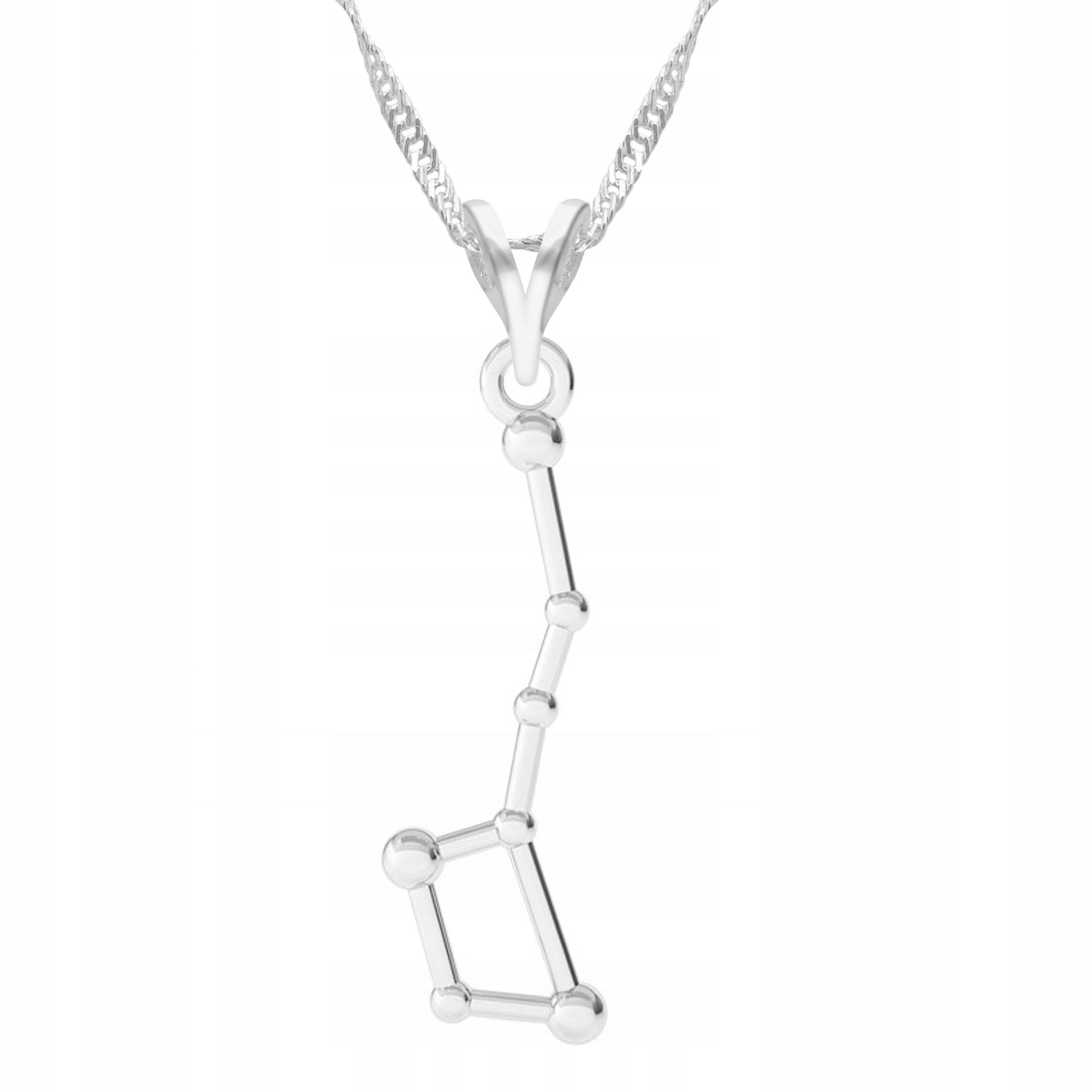 Stříbrný náhrdelník s souhvězdím Vesmír Nebe souhvězdí Stříbro 925