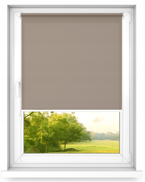 Roleta bez zatloukání Hnědá 100 x 160 cm mini basic rychlá montáž