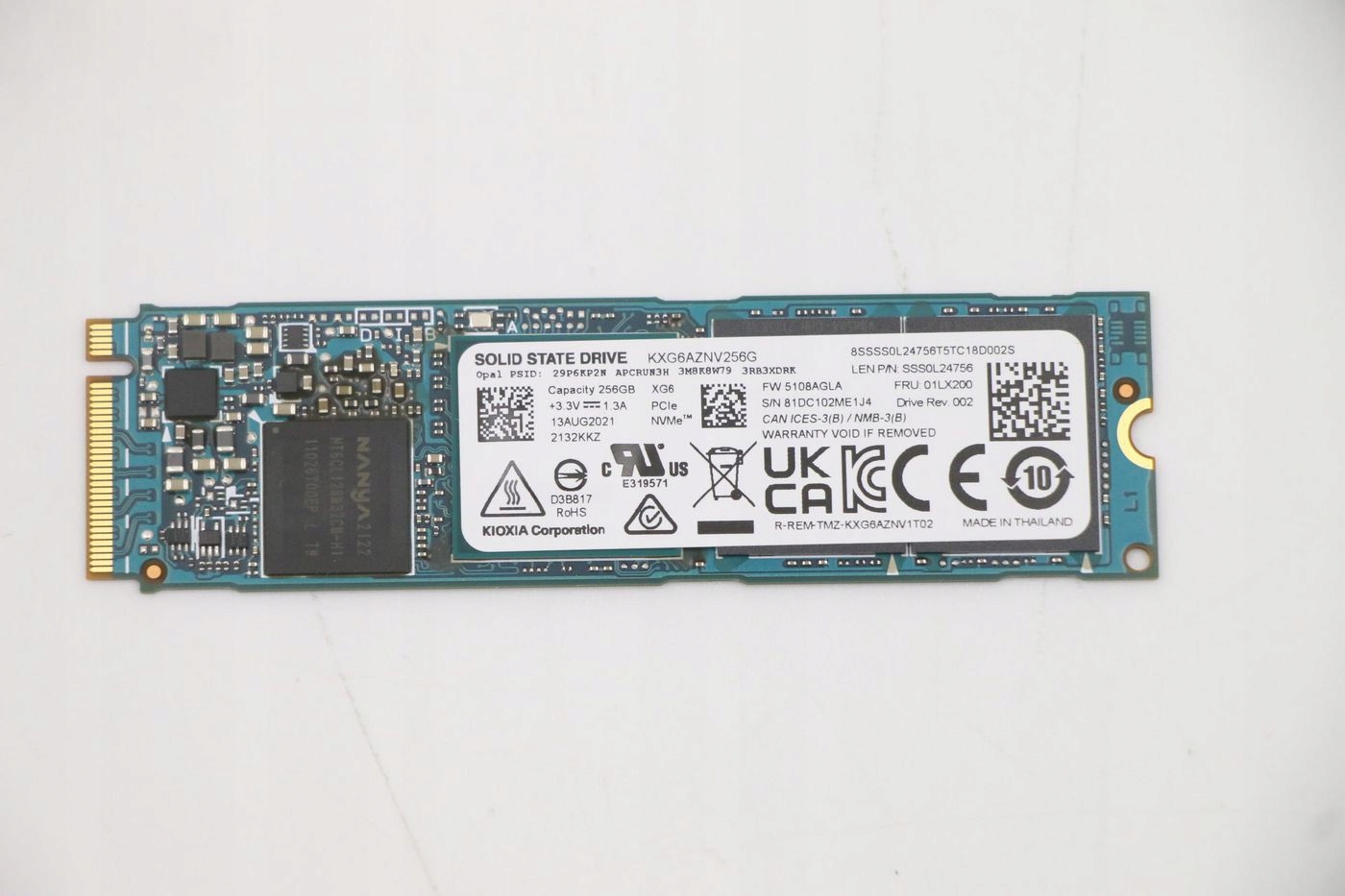Lenovo Ssd M.2 PCIe NVMe Fru Ssd