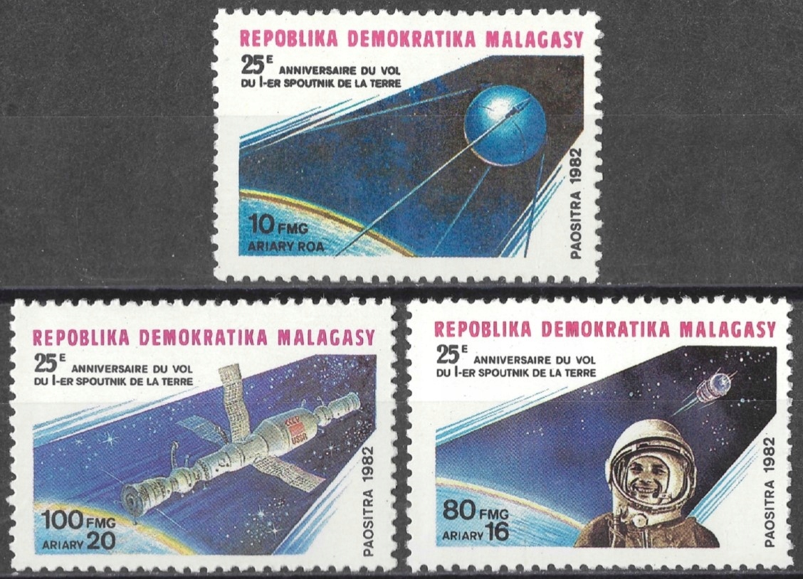Madagaskar - kosmos** (1982) SW 944-946