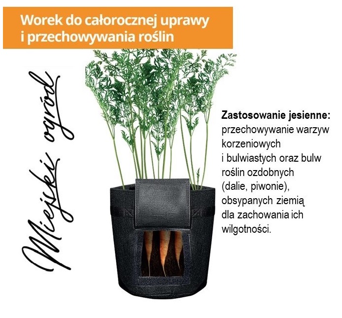 Worek Ogrodowy Torba Do Uprawy Roślin 25x30 S Typ torba na liście