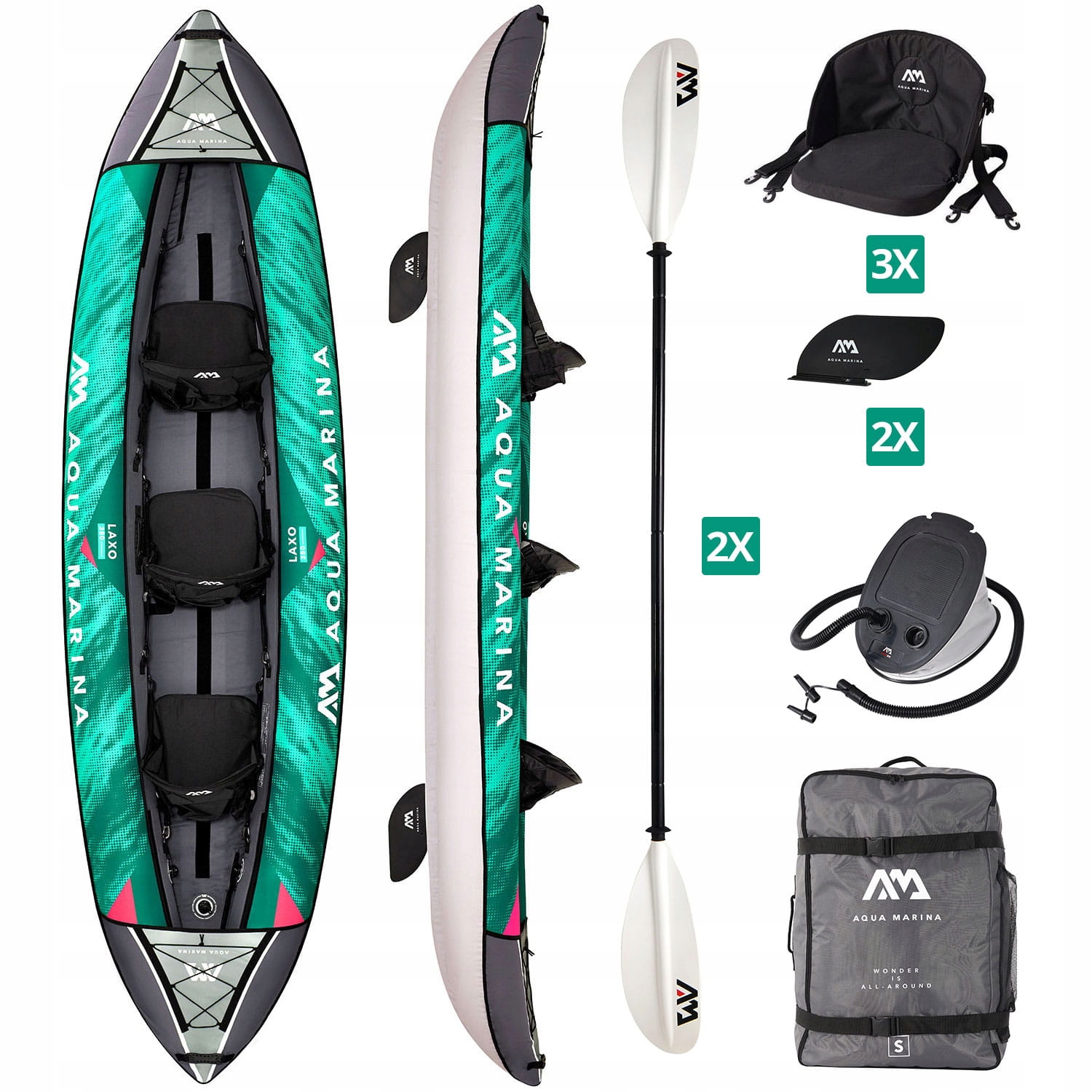 

Kajak Pompowany Aqua Marina Laxo 380 3-os. 2022