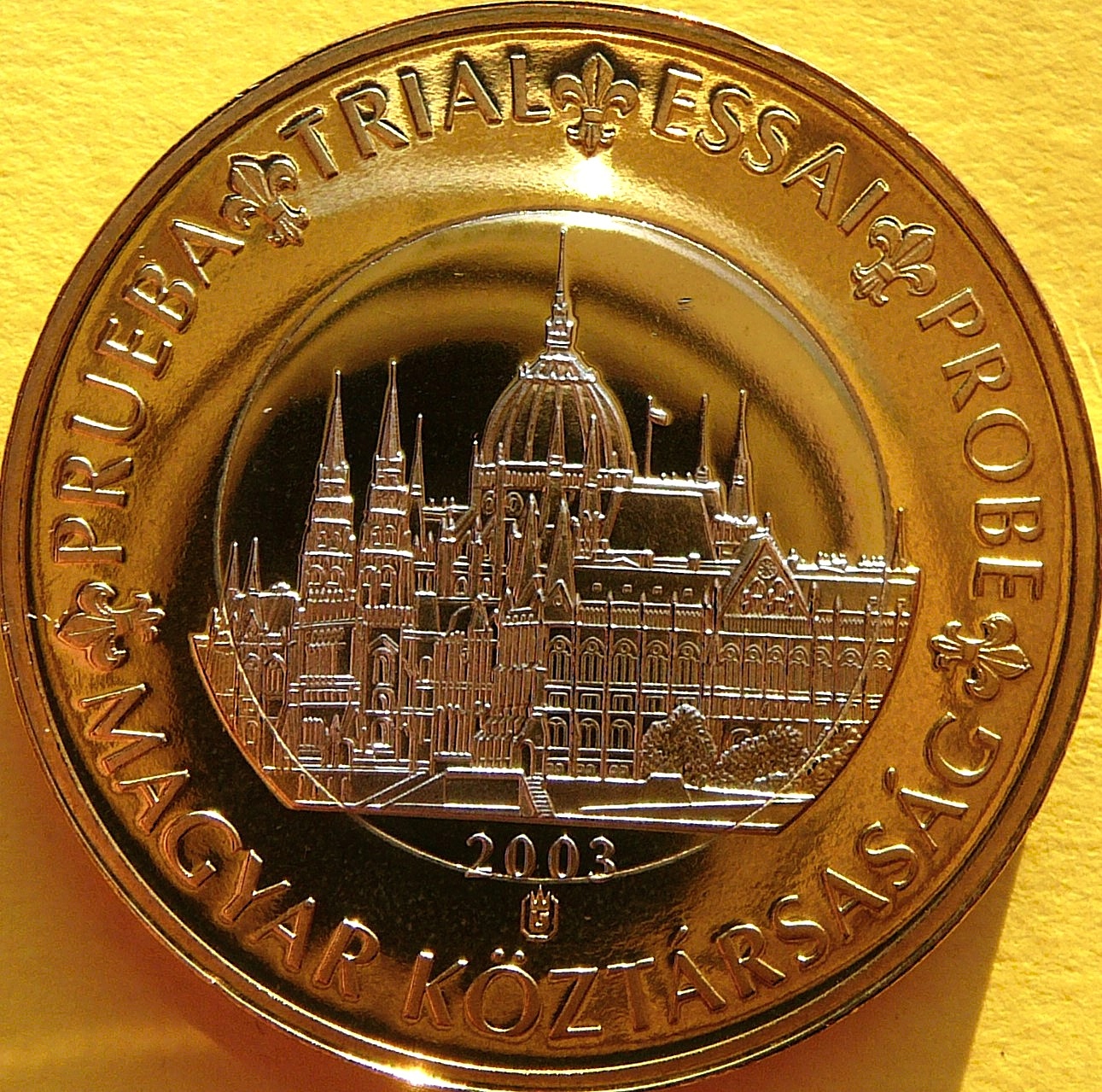 1 EURO WĘGRY 2003 BUDAPESZT PARLAMENT STARE MIASTO PRÓBA