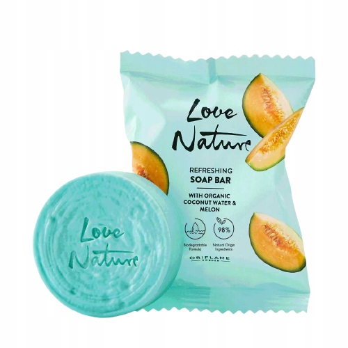 

Oriflame mydło Love Nature z wodą kokosową i melon