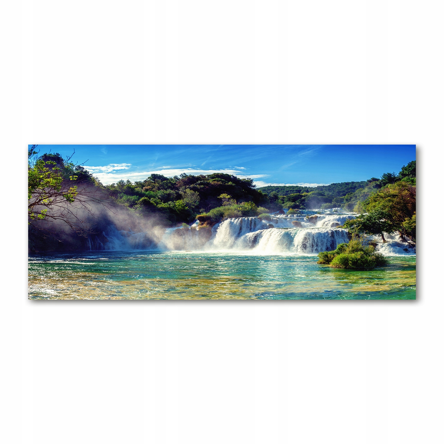 

Foto obraz akryl zdjęcie Wodospady Krka 125x50 cm