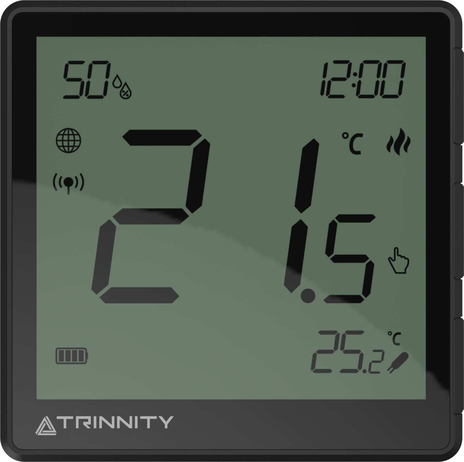Regulátor teploty Trinnity na stenu ZigBee 3.0 Čierny