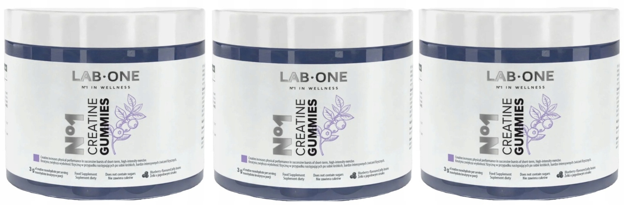 Lab One Sada 3x N°1 Creatine Gummies Mozek Paměť Svalová hmota