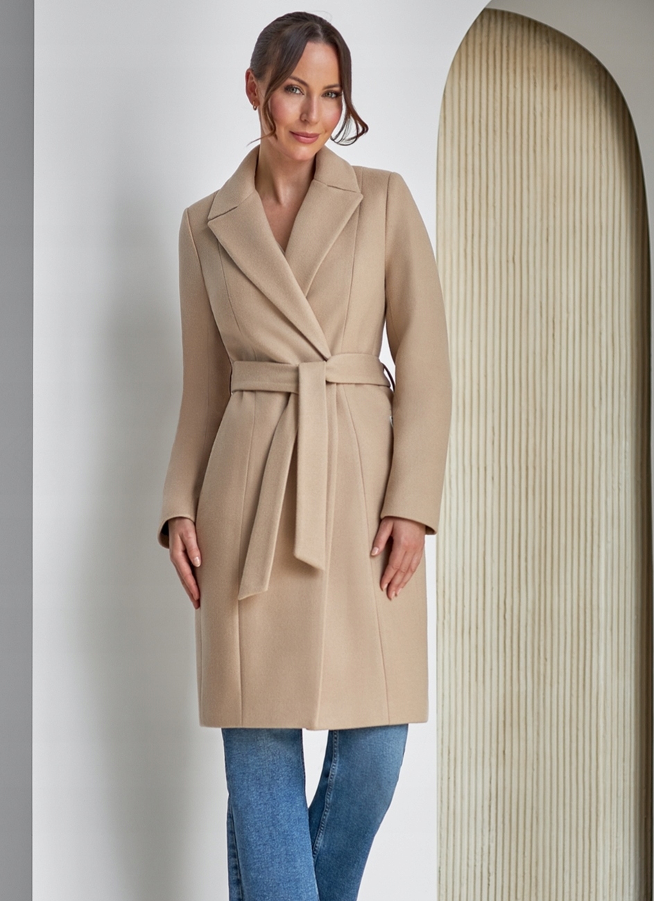 Zartex dámský kabát klasický podzim zima Molly AW24 světle camel vel. 44
