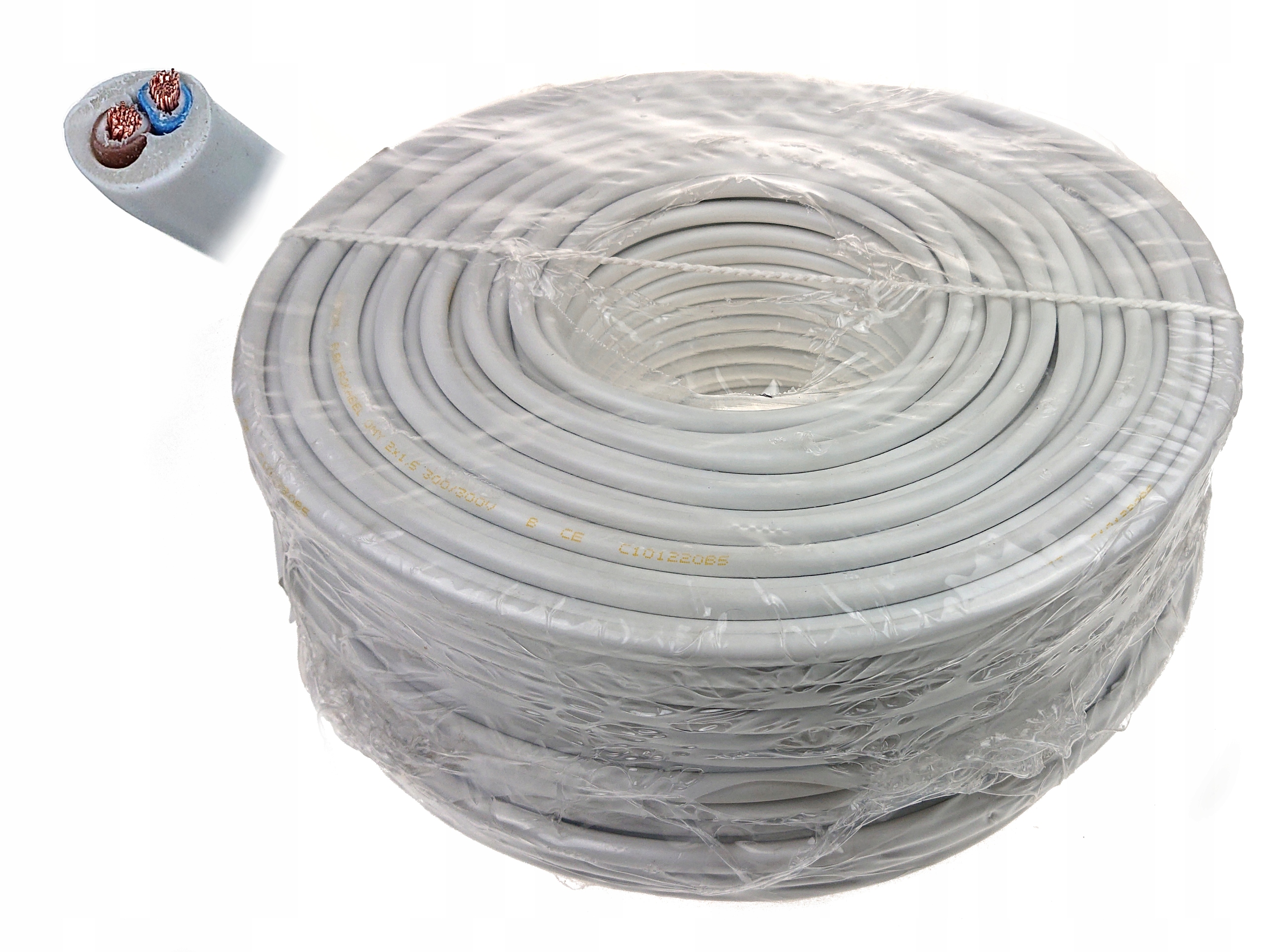 

Przewód Omy 2x1,5mm Kabel Giętki Linka Biały 10M