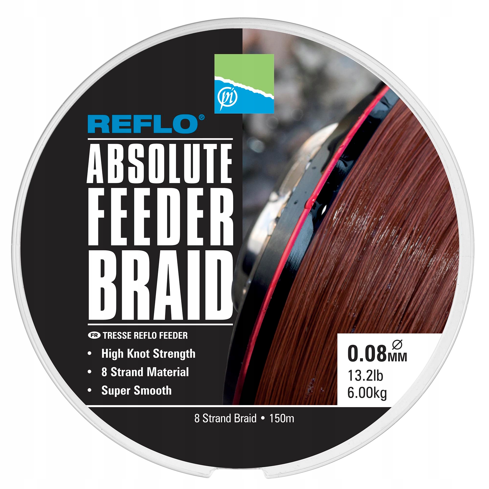 Šňůra tkanina Preston Reflo Absolute Feeder Braid 150 m 0,12 mm
