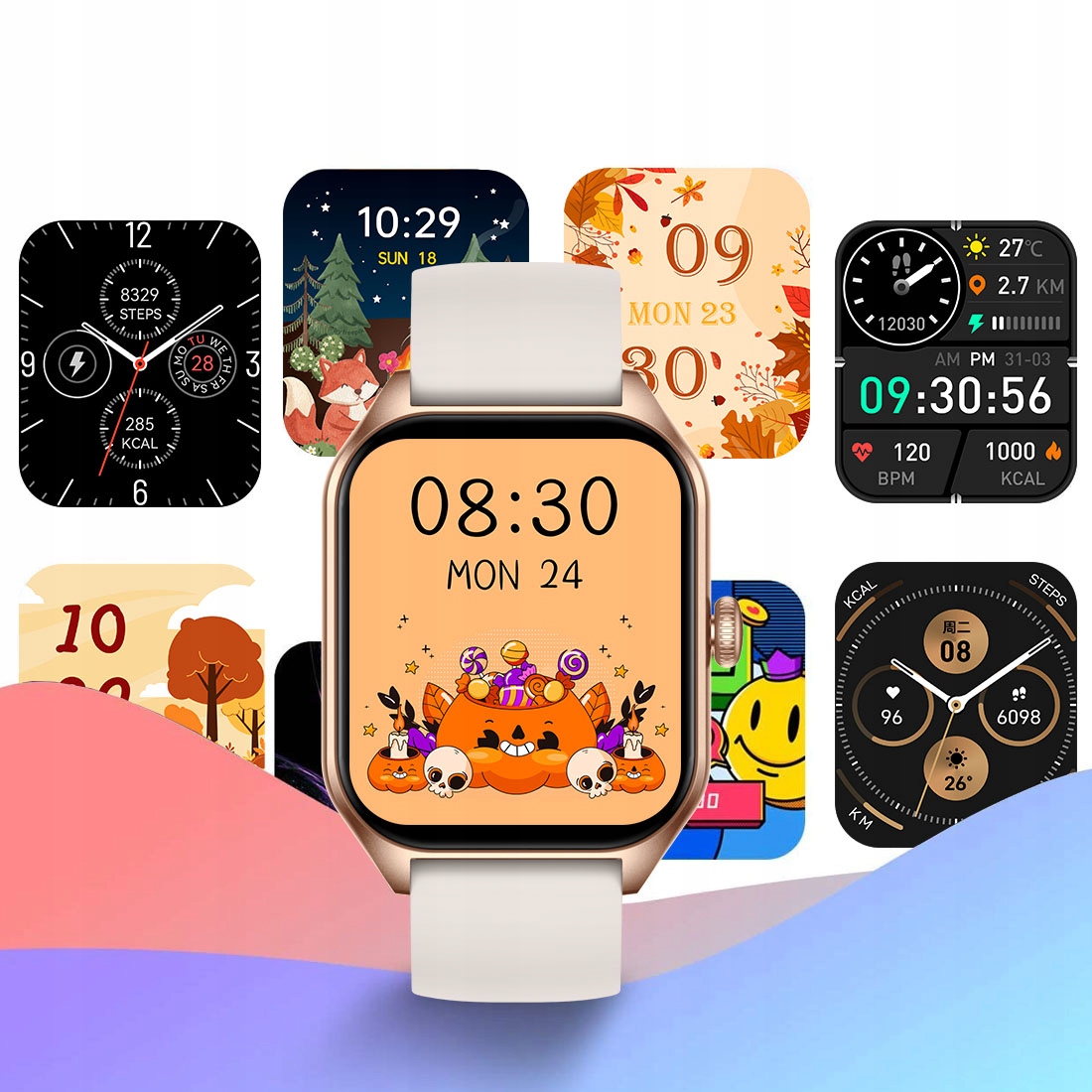 SMARTWATCH ZEGAREK RUBICON DAMSKI ROZMOWY MENU POLSKIE KROKI PULS CIŚNIENIE Rodzaj smartwatch
