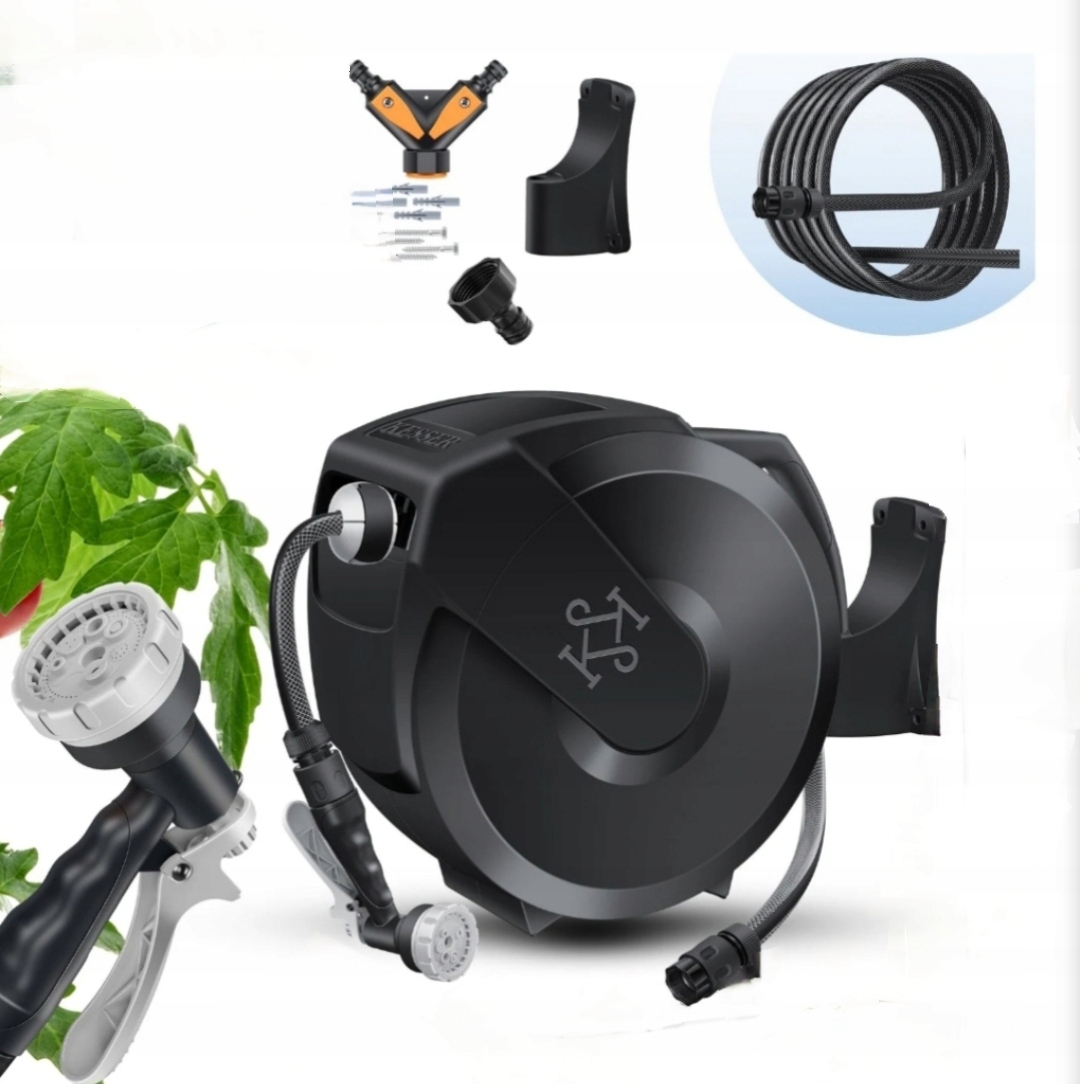 Automatická zahradní hadice s nástěnným bubnem a držákem 35 metrů /kes316