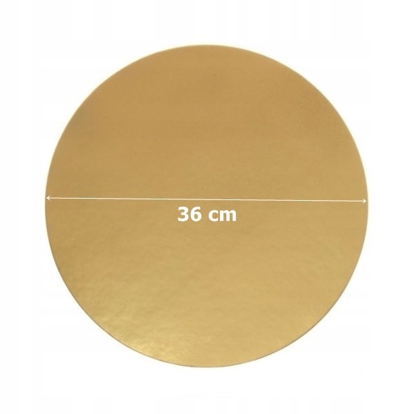 Podkład Pod Tort Złoty 36 CM Gładki 1 szt. Ciasto