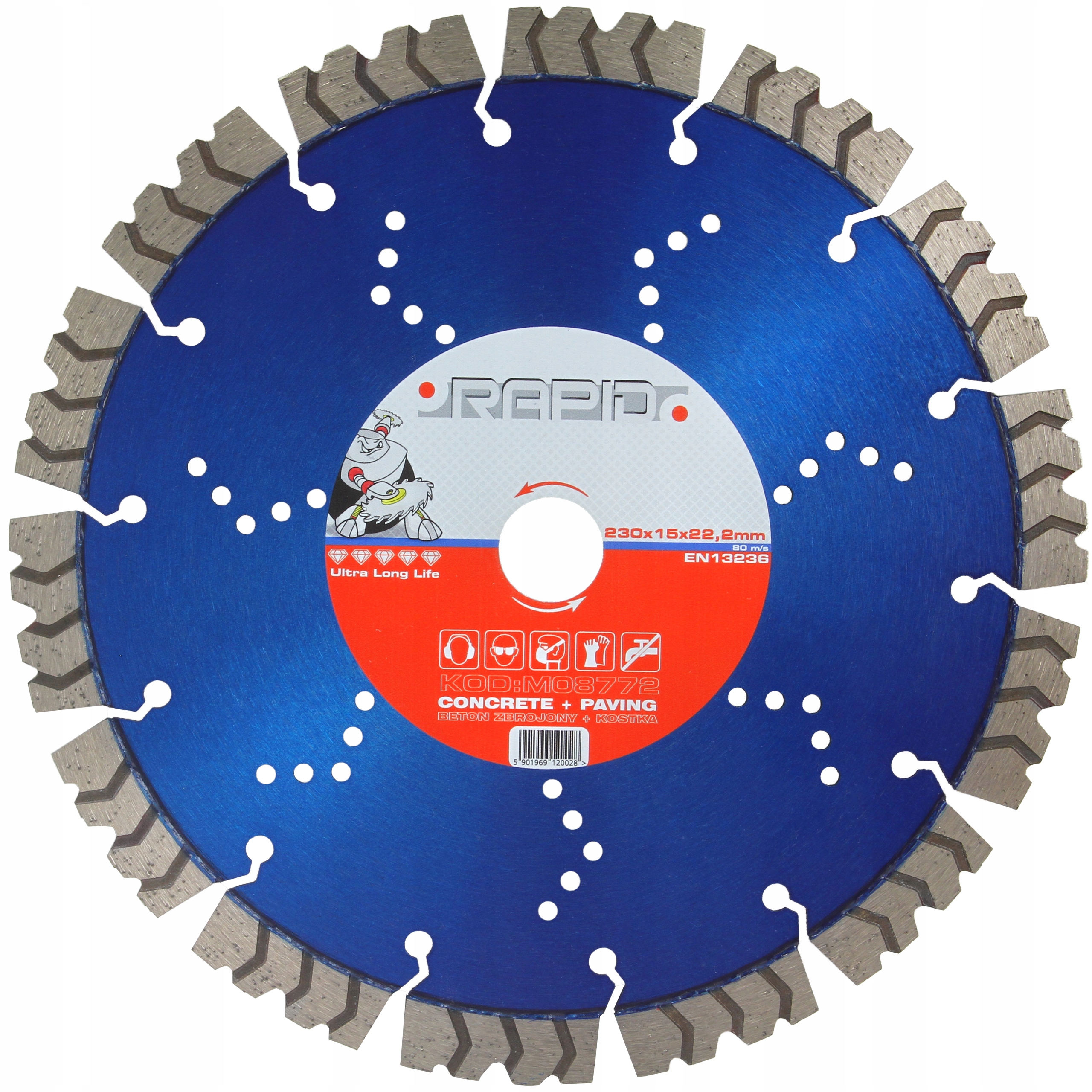

Tarcza Rapid 230 kostka Beton Zbrojony Granit