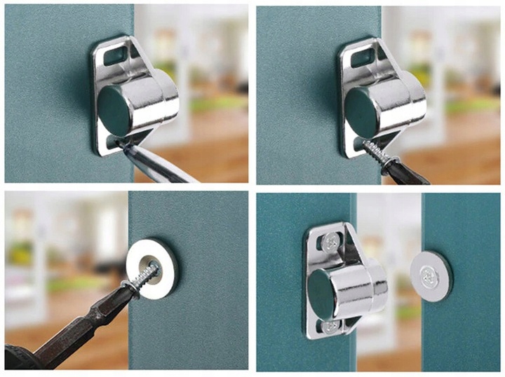 ZATRZASK MAGNETYCZNY DO SZAFEK NEODYMOWY MAGNES 4 szt. Szerokość 1 mm