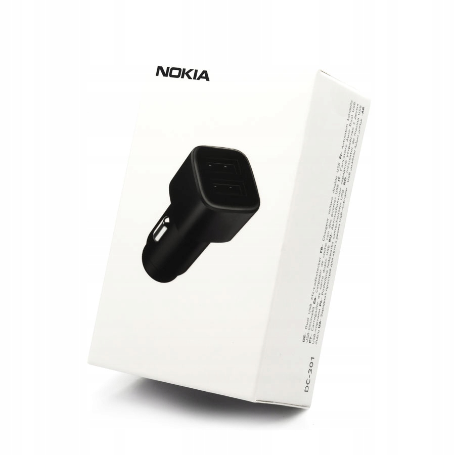 ORYGINALNA ŁADOWARKA SAMOCHODOWA NOKIA 130 105 LUMIA 640 650 2xUSB MOCNA