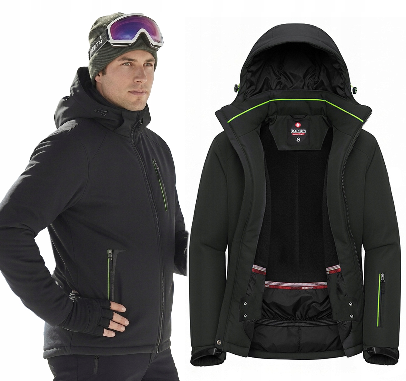 Canada Męska Kurtka Zimowa Narciarska Na Stok Dwa 3XL