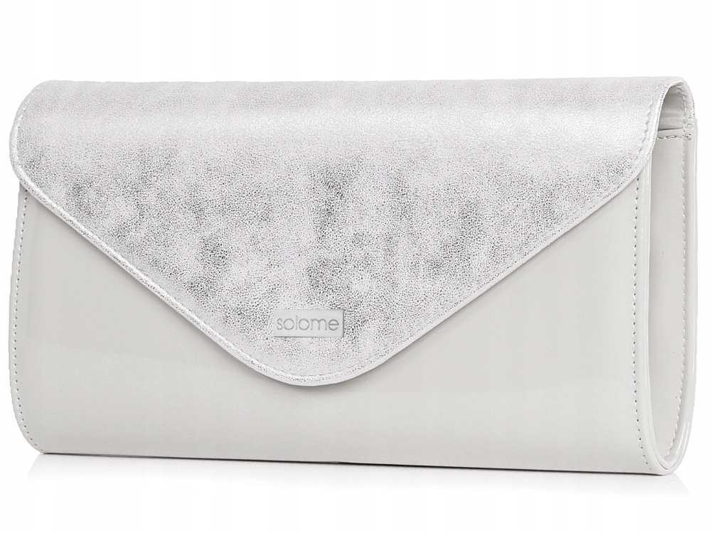 

Szara Kopertówka Torebka Damska Solome L5 Lakier