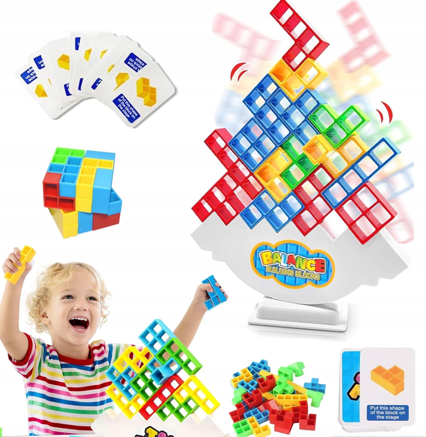 64 SZT. TETRA TOWER, MAGICZNA HUŚTAWKA STOS WYSOKA ZABAWKA DLA DZIECI Marka inna